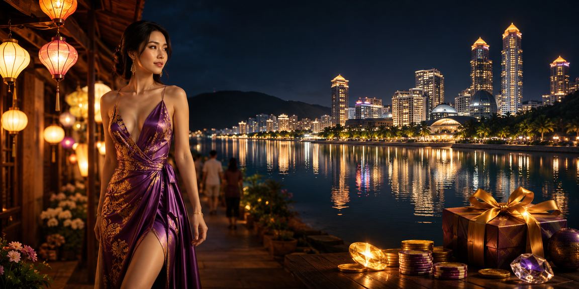 Khu giải trí casino về đêm tại Phú Quốc